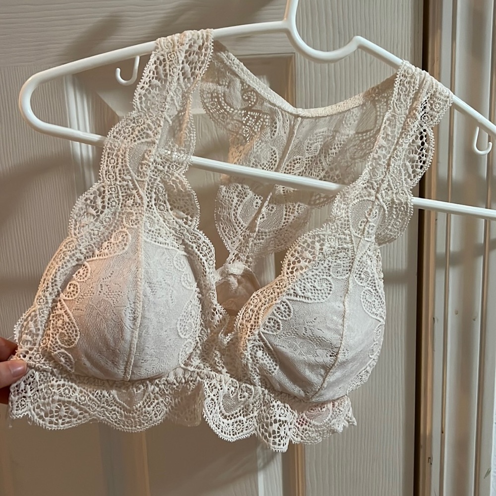 Cream Lace Bralette